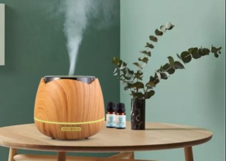 des atmosphärenlampenätherischen öls des hölzernen Aromatherapiemaschinenbefeuchters des Kornes 400ml Multifunktionsaromatherapiemaschine