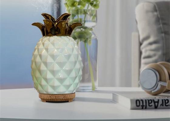 120ml keramische Glasbelüfter-Ultraschallsprüher Mini Diffusers Essential Oil Humidifier AirVaporizers der Ananas-3D